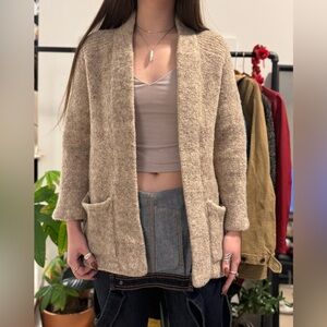 70’S MR POODLE  VIRGIN WOOL CARDIGAN TRUE VINTAGE SMALL MEDIUM